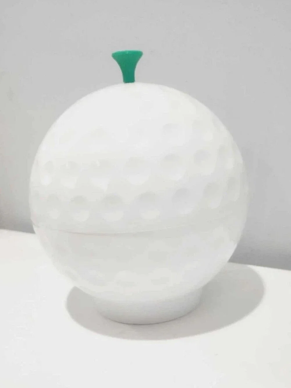 Rare Unique Oversized Golfball Tee Handle Ice Bucket Container, Plastic, 10